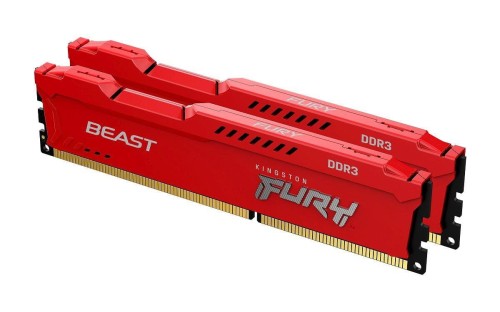Pamięć DDR3 Kingston Fury Beast 8GB (2x4GB) 1866MHz CL10 1,5V czerwona - 1390066