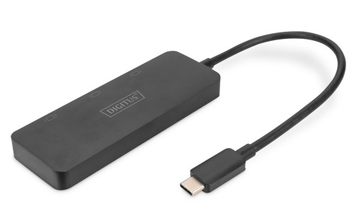 Hub/Koncentrator DIGITUS 3-portowy USB Typ C/3x HDMI 4K/60Hz HDR HDCP 2.2 MST - 1526853