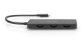 Hub/Koncentrator DIGITUS 3-portowy USB Typ C/3x HDMI 4K/60Hz HDR HDCP 2.2 MST - 1526854