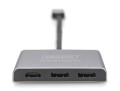 Hub/Koncentrator DIGITUS 3-portowy DisplayPort na 2xDisplayPort/1xHDMI 4K/60Hz MST 0,2m - 1526864