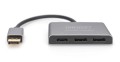 Hub/Koncentrator DIGITUS 3-portowy DisplayPort na 2xDisplayPort/1xHDMI 4K/60Hz MST 0,2m - 1526866