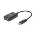 Karta dźwiękowa zewnętrzna Manhattan Audio Stereo 2.1 / USB-C - 1332818