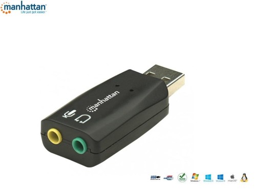 Karta dźwiękowa zewnętrzna Manhattan 3D Virtual 5.1 / USB 2.0 - 1467976