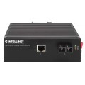 Media konwerter Intellinet 10/100Base-TX RJ45/100Base-FX SC SM przemysłowy DIN - 1397670
