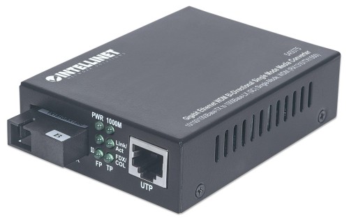 Media konwerter Intellinet 10/100/1000Base-TX na 1000Base-LX (SC) jednomodowy, 20km, WDM RX1310/TX1550 - 694169