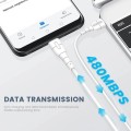 SOMOSTEL KABEL DO TELEFONU TYP-C 3.1A 1M FAST CHARGING 3.1A SMS-BP14 WHITE - 1435402