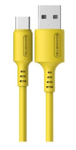 SOMOSTEL KABEL 3100MAH QUICK CHARGER 1.2M SMS-BP06 MACARON TYP-C YELLOW - 1435415