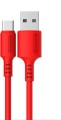 SOMOSTEL KABEL 3100MAH QUICK CHARGER 1.2M SMS-BP06 MACARON TYP-C RED - 1435424