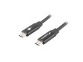 LANBERG KABEL USB-C 2.0 M/M 1M PREMIUM QC 4.0 POWER DELIVERY 60W CZARNY CA-CMCM-40CU-0010-BK - 1334622