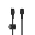 BELKIN KABEL USB-C M/M 2.0 OPLOT, SILICON, 3M BLK - 1518013