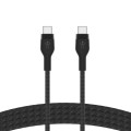 BELKIN KABEL USB-C M/M 2.0 OPLOT, SILICON, 3M BLK - 1518015