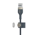 BELKIN KABEL USB-A TO LIGHTNING, BRAIDED, SILICONE, 1M, NIEBIESKI - 1470893