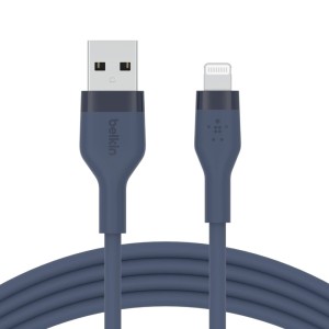 BELKIN KABEL USB-A -LIGHTNING SILICONE 3M NIEBIESK