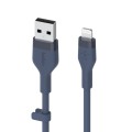 BELKIN KABEL USB-A -LIGHTNING SILICONE 3M NIEBIESK - 1518019