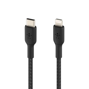 BELKIN KABEL LIGHTNING TO USB-C, OPLOT, 2M, CZARNY