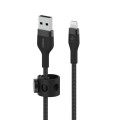 BELKIN CABLE USB TO LTG BRAIDED SILICONE 1M CZARNY - 1470870