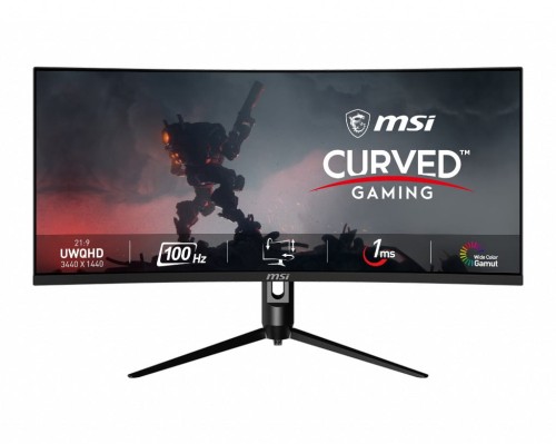 MSI MAG342CQPV 34inch UWQHD 21:9 Curve 1500R VA 250cd/m2 1ms 100Hz 2xHDMI DP Pivot - 1615928