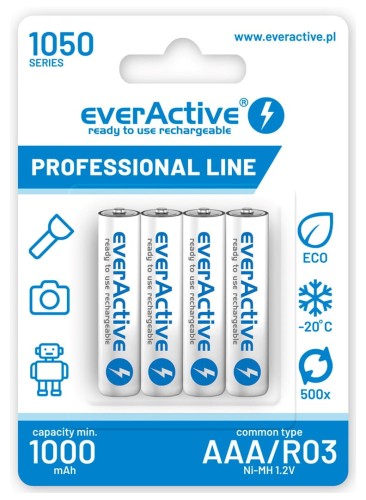 Akumulatorki AAA/R03 everActive Professional Line 1050 mAh 4 sztuki - 1196666