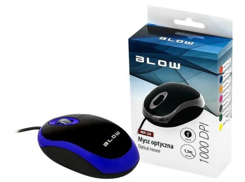 Mysz BLOW Mp-20 84-012# (optyczna; 1000 DPI; kolor niebieski) - 783738