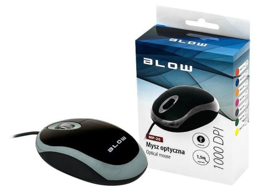 Mysz BLOW MP-20 84-015# (optyczna; 1000 DPI; kolor szary) - 783735