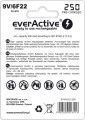 Akumulatorek 6F22/9V everActive Silver Line 250 mAh 1 sztuka - 1196671