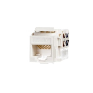 Moduł keystone Jack RJ45 UTP kat. 5e z zaciskiem, biały Netrack