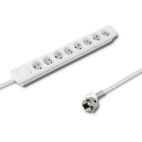 LISTWA ANTYPRZĘPIECIOWA QOLTEC  1.4M  8-GNIAZD Biała / Quick Switch - 685532