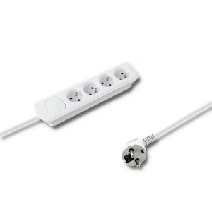 LISTWA ANTYPRZEPIĘCIOWA QOLTEC 1.4M Quick Switch 4-GNIAZDA Biała
