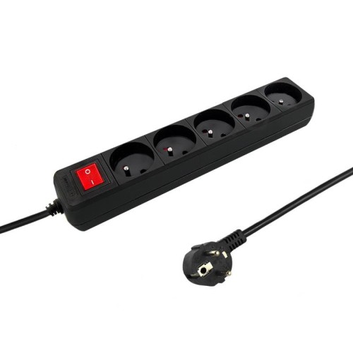 Listwa antyprzepięciowa QOLTEC  1.5M  5-GNIAZD CZARNA - 685517
