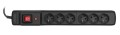 Listwa przeciwprzepięciowa Activejet COMBO 6gn/1,5m/cz (10A; 2300W) 1,5m; kolor czarny - 752395