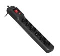 Listwa przeciwprzepięciowa Activejet COMBO 6gn/1,5m/cz (10A; 2300W) 1,5m; kolor czarny - 752397