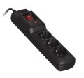 Listwa przeciwprzepięciowa Activejet COMBO 3gn/1,5m/cz (10A; 2300W) 1,5m; kolor czarny - 840899