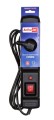 Listwa przeciwprzepięciowa Activejet COMBO 3gn/1,5m/cz (10A; 2300W) 1,5m; kolor czarny - 840901
