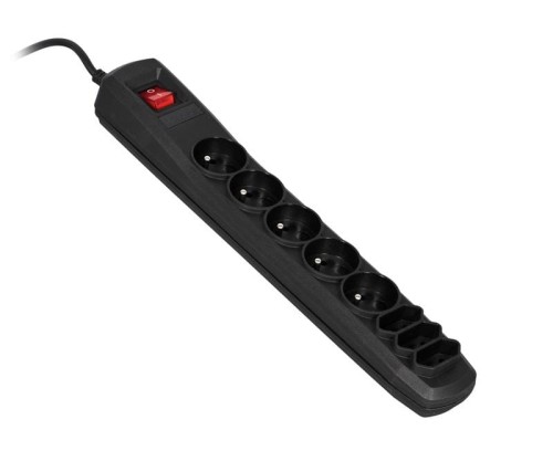 Listwa przeciwprzepięciowa Activejet APN-8g/5m-BK (3 x Typ C, 5 x UTE; 10 A; 5m; kolor czarny) - 752381