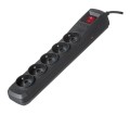 Listwa przeciwprzepięciowa Activejet 5gn/3m/cz (10A; 2300W) 3m; kolor czarny - 752299