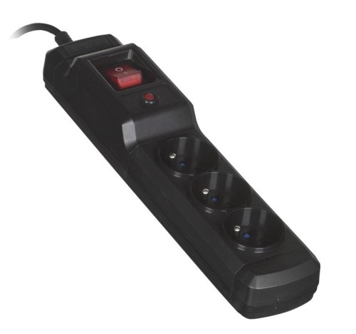 Listwa przeciwprzepięciowa Activejet (3 x UTE; 10 A; 1,5m; kolor czarny) - 752458