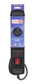 Listwa przeciwprzepięciowa Activejet (3 x UTE; 10 A; 1,5m; kolor czarny) - 752461