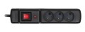 Listwa przeciwprzepięciowa Activejet (3 x UTE; 10 A; 1,5m; kolor czarny) - 752459