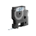Taśma Dymo D1 - 6mm x 7m czarny/przezroczysty - 1457349