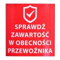 ETYKIETY SPRAWDŹ ZAWARTOŚĆ 1000SZT MOCNYKLEJ 80X80 - 1010136