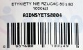 ETYKIETY NIE RZUCAĆ 1000SZT MOCNY KLEJ 80X80 - 1010159