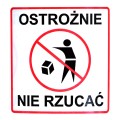 ETYKIETY NIE RZUCAĆ 1000SZT MOCNY KLEJ 80X80 - 1010158