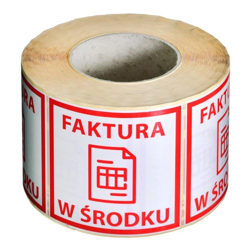 ETYKIETY FAKTURA W ŚRODKU 1000SZT MOCNY KLEJ 80X80 - 1010160