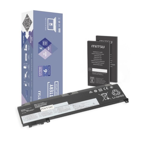 Bateria Mitsu do notebooka Lenovo ThinkPad T460s, T470s, przednia bateria (10.8V-11.1V) (2140 mAh) - 1324058