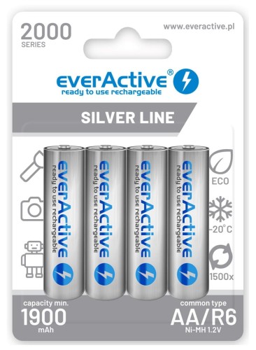 Akumulatorki AA/R6 everActive Silver Line 2000 mAh 4 sztuki - 1186070