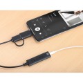Karta dźwiękowa zewnętrzna Manhattan USB-C/A Audio Stereo 3.5mm TRRS 1m - 1628358