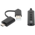 Karta dźwiękowa zewnętrzna Manhattan USB-C/A Audio Stereo 3.5mm TRRS 1m - 1628361