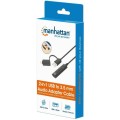 Karta dźwiękowa zewnętrzna Manhattan USB-C/A Audio Stereo 3.5mm TRRS 1m - 1628364