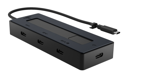 Hub HP USB-C 4K 6G842AA 4 porty USB-C Czarny - 1615886