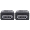 Kabel Manhattan HDMI-HDMI Ethernet 4K*30Hz ARC Ekranowany 1m czarny - 1630009